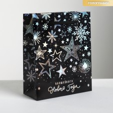 The holographic vertical package “Magic New Year”, S 12 x 15 x 5.5 cm, New Year