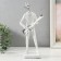 Polystone souvenir "Musician with guitar" White with silver 27.5x7.5x12.5 cm