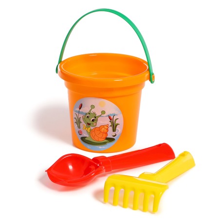 Sand set No. 29: a small bucket 0.53 l, scoop, robbery, mix color-4