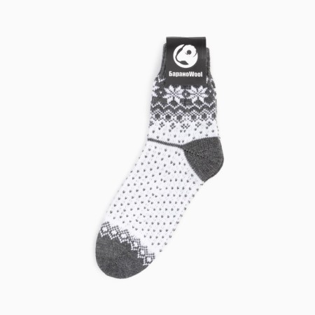 Women's socks, gray/white color, size 23-25-3