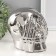 Souvenir ceramics "Skull with tassels in front" silver 13.5x14x15 cm