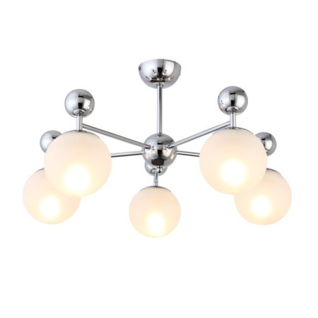 Ceiling EVOLUCE lamp. Sle106102-05. Pechio. 5x60 watts, E27, 63x63x34 cm, chromium color