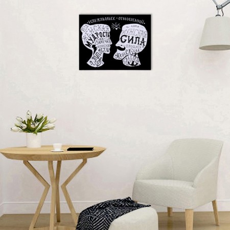 Picture on the canvas of "ideal relationships" 40x50 cm-3