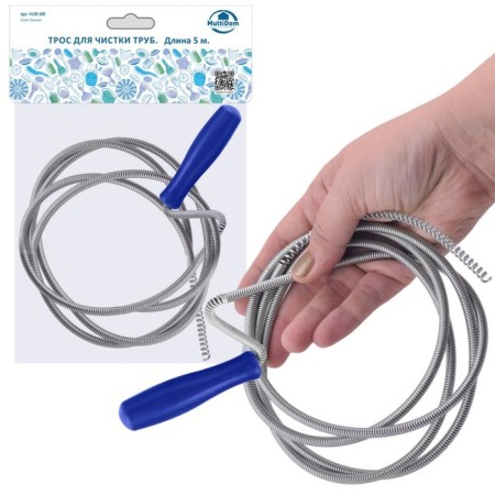 Pipe cleaning cable, 5 m