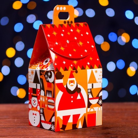 Gift box "House New Year Art", 9.1 x 7 x 15.7 cm-1