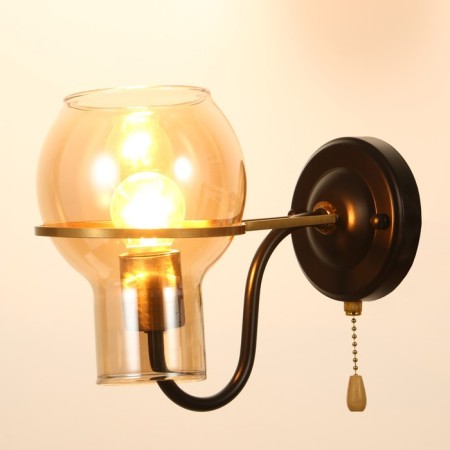 Sconces "Kagan" E27 40W Black 12x24x23 cm-1