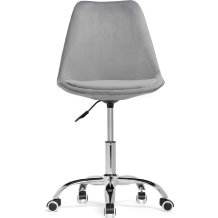 Computer chair Kolin metal/velor, chrome/gray 49x56x79 cm-2