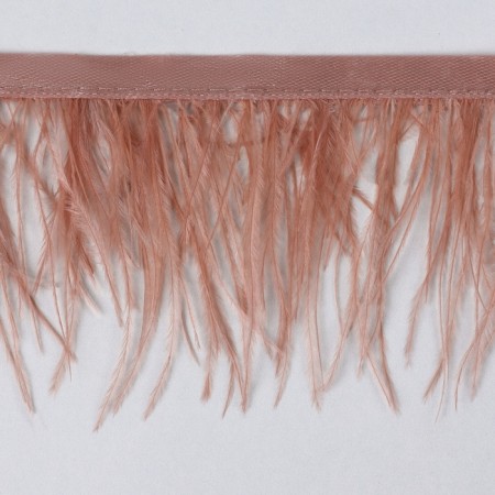 Braid with ostrich feathers, 8-10 cm, 5 ± 0.5 m, salmon color-2