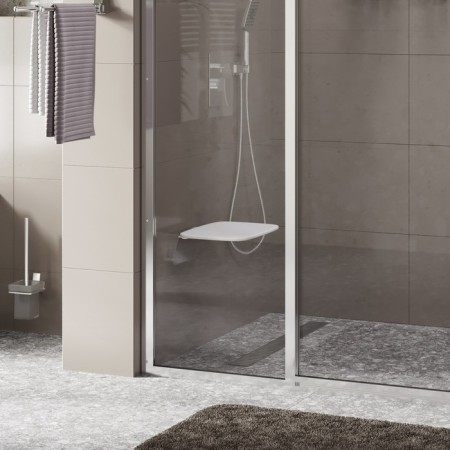 Shower seat Wasserkraft SS401, 350x330x50 mm, folding, polypropylene, white-2