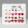 Pusets 12 pairs "hearts" Date, color mix