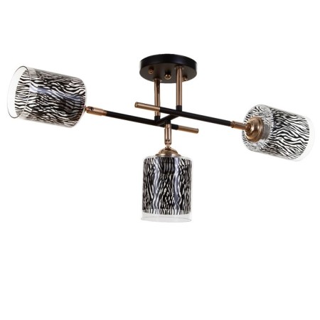 Roberta chandelier 3he27 40W black and gold 52x26x27 cm Bayerlux-3
