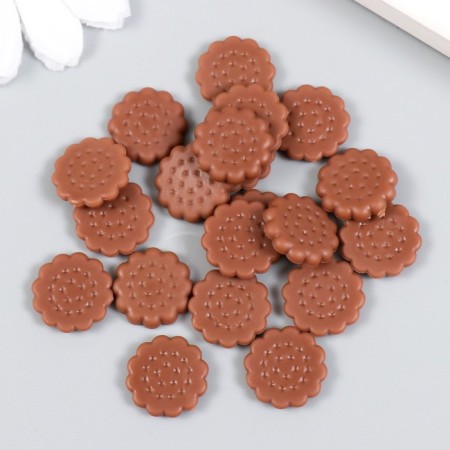 DECOR for creativity PVC "Chocolate cookie" set of 20 pcs 1.5x1.5x0.3 cm-1