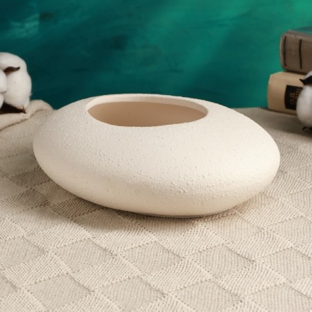 Kashpo - Bonsian "Galka" for cacti and succulents, white, 23x18x7cm-1