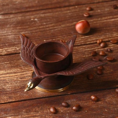 Swan Climber Brass 13x13x5 cm-1