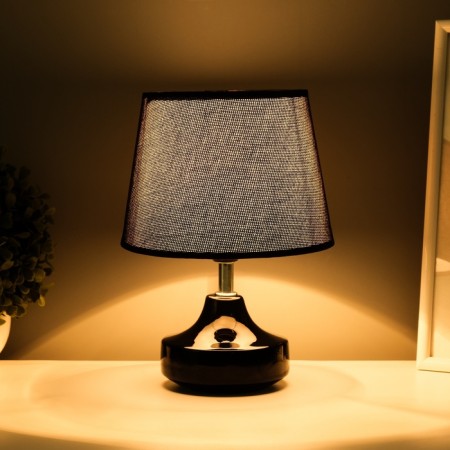 Bulbed lamp with a lampshade Risalux "Shine", 1 × 40 W, E27, Black, 17 × 17 × 24 cm-3