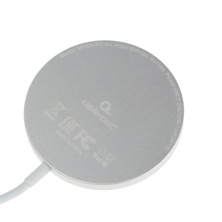 Wireless charger CablexPert MP3A-PC-34, MAGSAFE, Magnet, 15 W, Type-C 3A-1