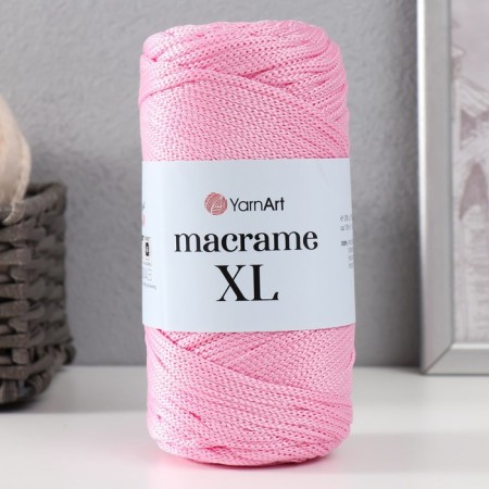 Yarn "Macrame XL" 100% polyester 130m/250g (147 pink)-4