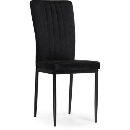 Stool on the metal frame Rek Metal/velor, black/black 42x54x94 cm