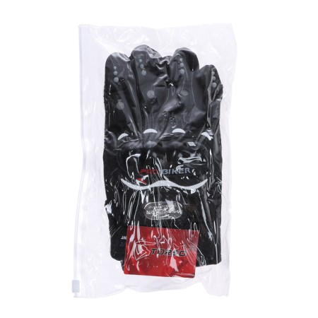 Motorcycle gloves with protective inserts, steam, size m, black-4