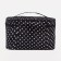 Cosmetic bag with a zipper, with a mirror, black color