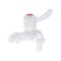 Water tap with Zein Z2188 fitting, with a flat handle, pp, with a ball mechanism, white 55412