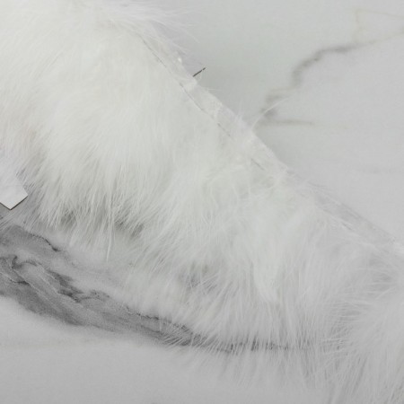 Braid with feathers Marabu, 8-10 cm, 5 ± 0.5 m, white color-1
