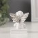 Polystone souvenir "Angel on a book with silver wings" rhinestones 4x4.5x6.5 cm