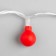 Garland “thread” 5 m with nozzles “Red Balls”, IP20, transparent thread, 30 LED, red glow, 8 modes, 220 V