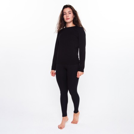Female thermal underwear (leggings), black color, size 46-1