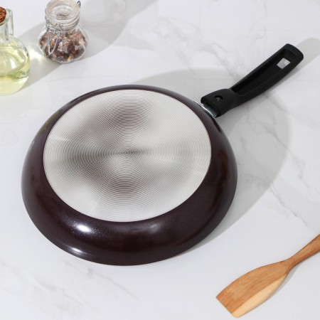The pan "hostess", d = 26 cm, removable handle, anti -stick coating, burgundy color-7