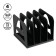 Top for magazines and papers (sorter) Istanm, team, 4 departments, black