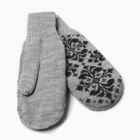 Female mittens, light gray, size 18-2