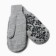 Female mittens, light gray, size 18