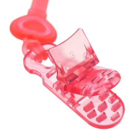 Holder for the nipple - dummy "heart", silicone, pink color-4