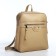 Women's backpack made of artificial leather with lightning, 3 pockets, beige color