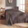 Bedspread, size 200x220 cm, brown color