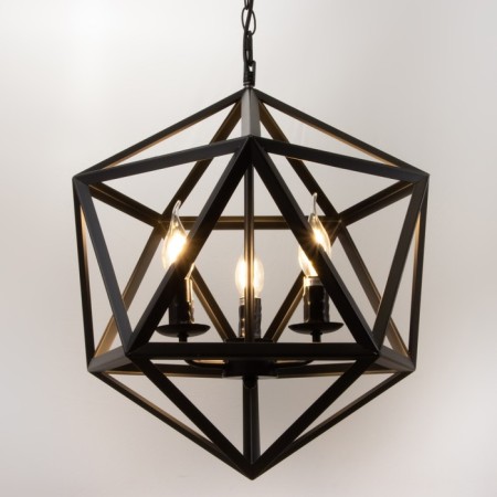 Bayerlux suspension Bayerlux "Geometry" E14 3x40W black 45x45x45 cm-1