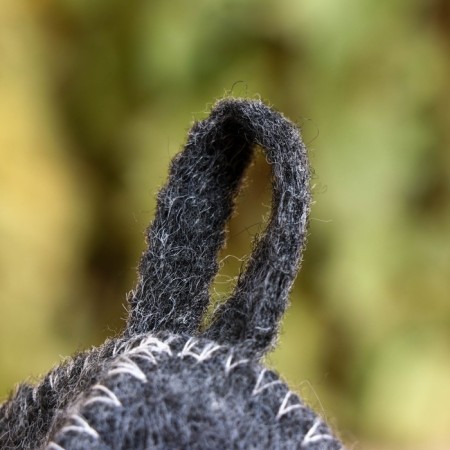 A cap for a bath with embroidery "with a light steam", gray-2