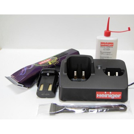 Cat cut machine, with 2 batteries, purple, Heiniger Saphir Cord-1