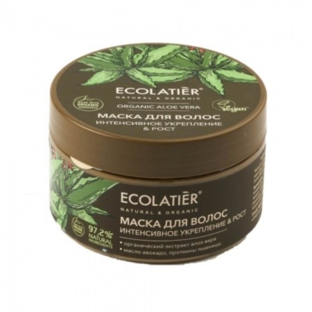 Hair mask Ecolatier Organic Aloe Vera “Intensive Strengthening and Growth”, 250 ml