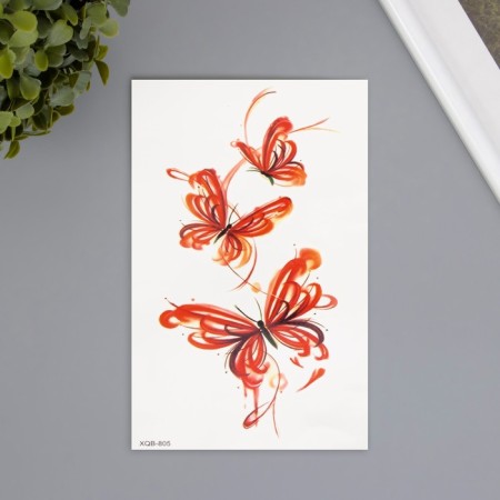 Tattoo on the body Color "Butterfly Watercolor smears" 11.4x21 cm