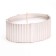 Candle "Oval" in a candlestick with narrow faces, 9x6.5x4cm, champagne