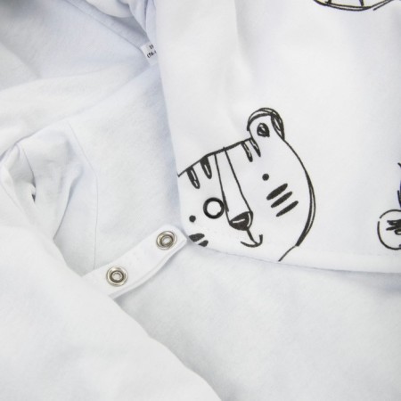 Kinderlitto children's jumpsuit “New friends. Belying animals ", height 56-62 cm-8