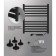 Electric heated towel Indigo Attic, 600x500 mm, timer, hidden installation, black