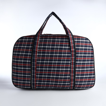 Road bag with lightning, external pocket, long belt, blue/red color-1