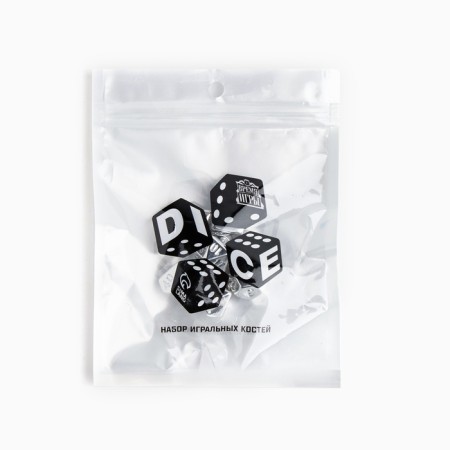 Cubes set for D&D (Dungeons and Dragons, DND) "Game time", Series: D&D, 7 pcs, silver-2