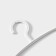 Shoulders - hangers with an anti -excaning lining of a share, 40 × 19.5 cm, 5 pcs, white color