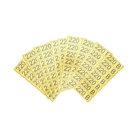 The sticker of the electrical safety sign "220 V" 35x100 mm REXANT 70pcs.