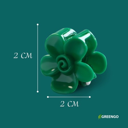 Clips for plants, set 10 pcs "Flower", green-2
