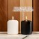 Set of candles - cylinders, 4x5 cm, set 2 pcs, multi -colored (white, black)